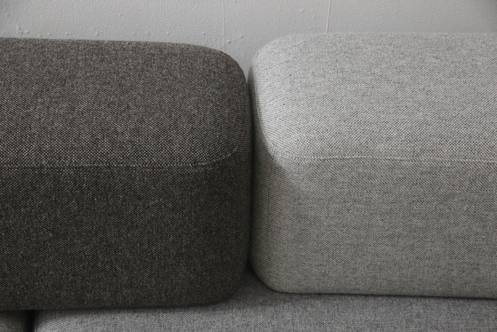 中古　極美品　FRITZ HANSEN(フリッツハンセン)　アルファベットソファシリーズ　クッション2個付き　シンプルモダンなデザインが魅力的な2人掛けソファ(2シーター、2P、二人掛け)(定価約66万円)(R-065711)