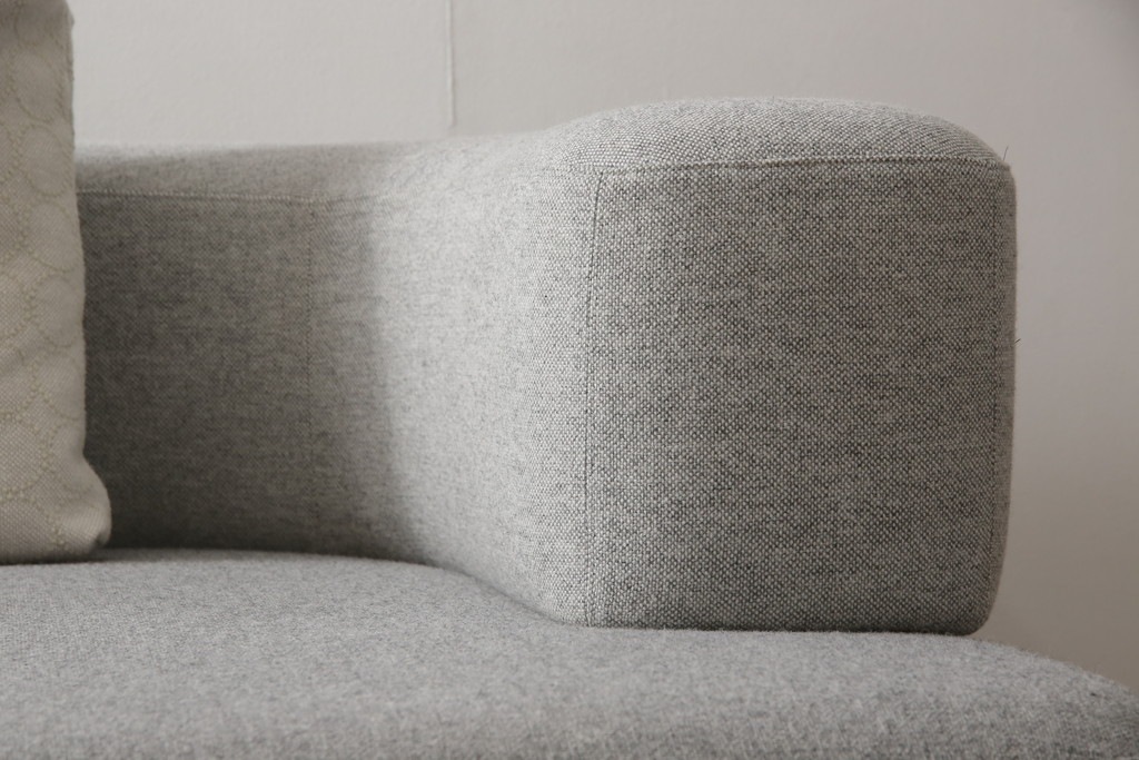 中古　極美品　FRITZ HANSEN(フリッツハンセン)　アルファベットソファシリーズ　クッション2個付き　シンプルモダンなデザインが魅力的な2人掛けソファ(2シーター、2P、二人掛け)(定価約66万円)(R-065711)