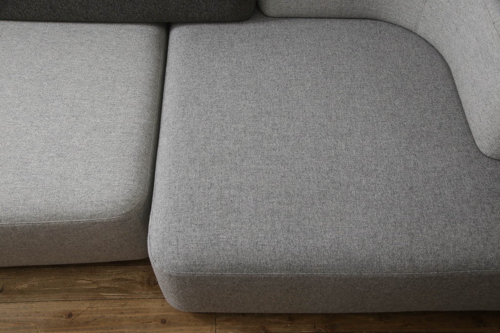 中古　極美品　FRITZ HANSEN(フリッツハンセン)　アルファベットソファシリーズ　クッション2個付き　シンプルモダンなデザインが魅力的な2人掛けソファ(2シーター、2P、二人掛け)(定価約66万円)(R-065711)