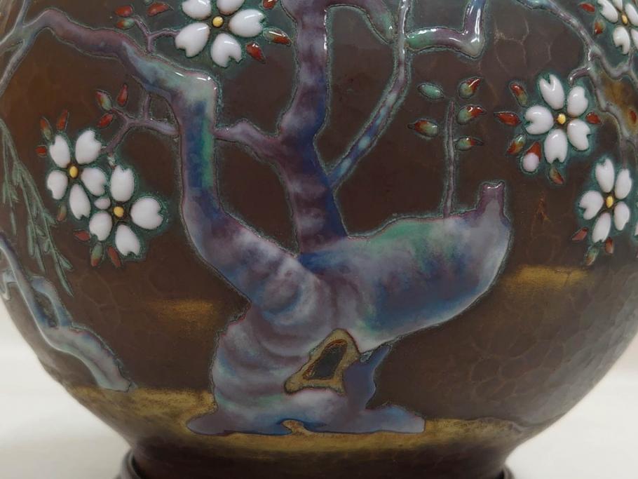 2647 古銅 エビス 花瓶 時代物
