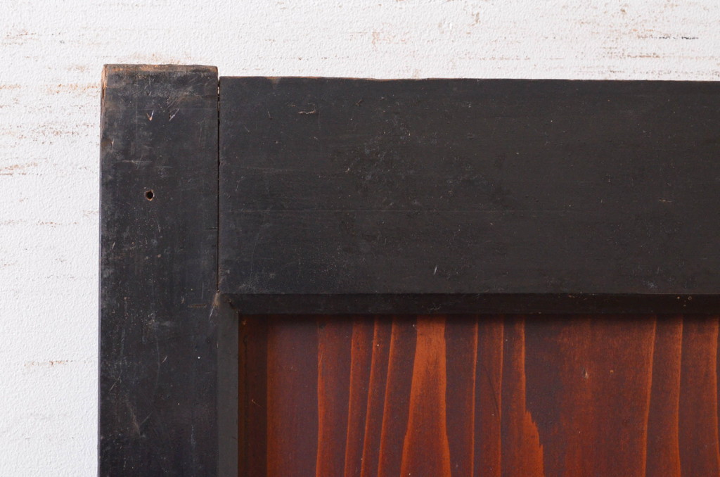 アンティーク建具　和の情緒を演出する障子帯戸1枚(引き戸、板戸、格子帯戸、障子戸)(R-072529)