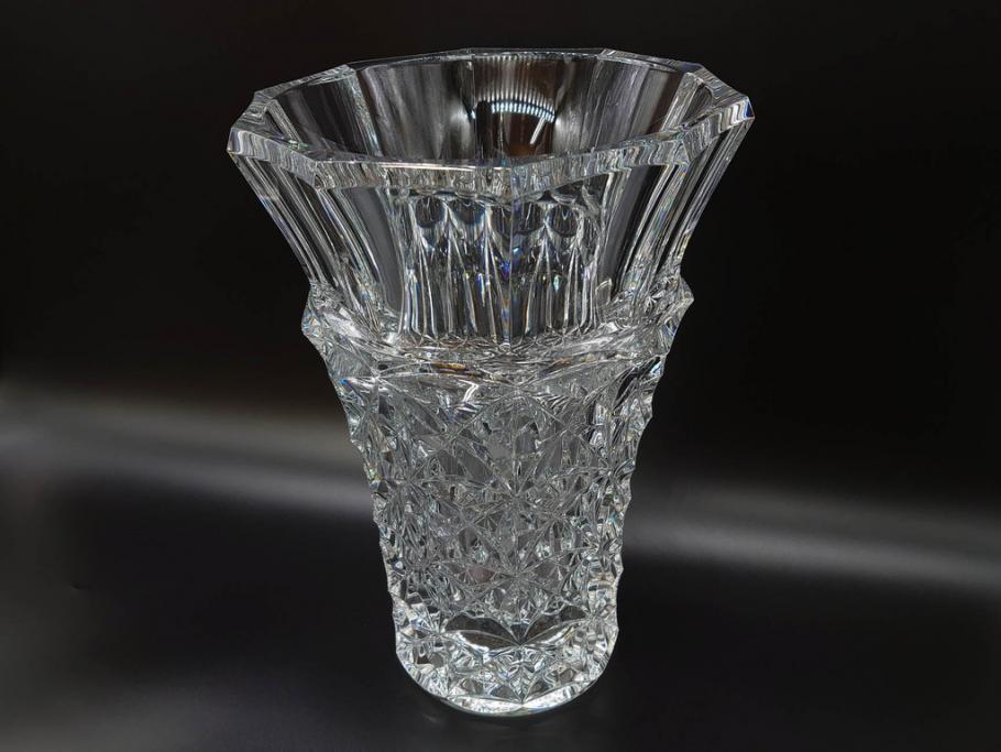 フランス　Baccarat　バカラ　セリメーヌ　特大　華麗なデザインが美しいフラワーベース(花瓶、花入、花器、フルレッドクリスタルガラス)(定価約176万円)(R-073828)