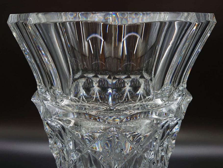 フランス　Baccarat　バカラ　セリメーヌ　特大　華麗なデザインが美しいフラワーベース(花瓶、花入、花器、フルレッドクリスタルガラス)(定価約176万円)(R-073828)