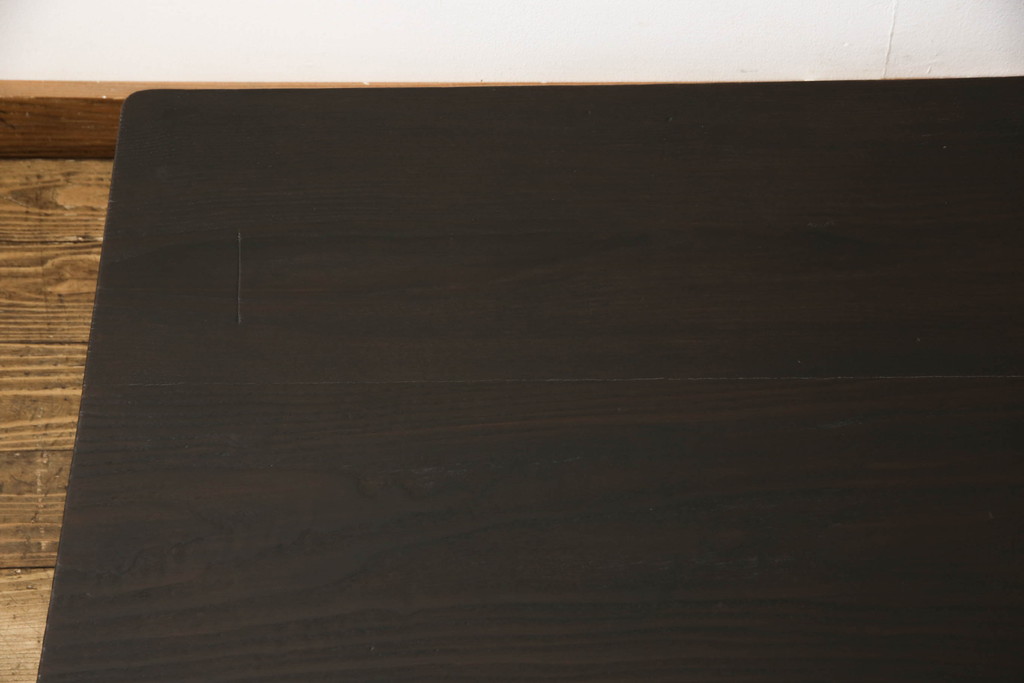 和製ヴィンテージ　浮造り仕上げ　味のある風合いが楽しめる総栗材製の座卓(ローテーブル、ビンテージ)(R-047354)