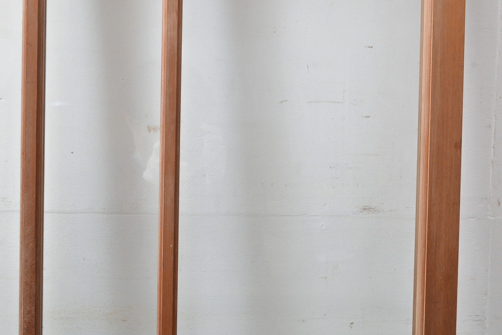 和製アンティーク　くっきりとした木目をお楽しみいただけるガラス戸1枚(引き戸、建具)(R-055310)