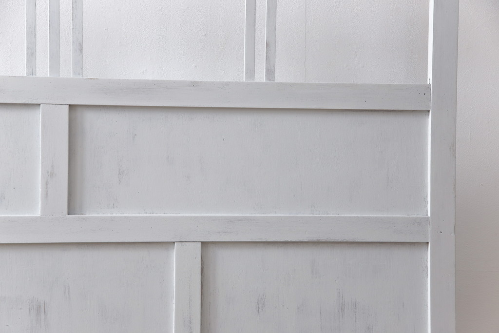 和製アンティーク　ペイント家具　フレンチシャビーな雰囲気がおしゃれな衝立て(つい立て、パーテーション)(R-055565)