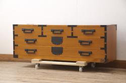 ラフジュ工房オリジナル　古いパーツを利用したレトロなブックケース(本箱、キャビネット、収納棚)