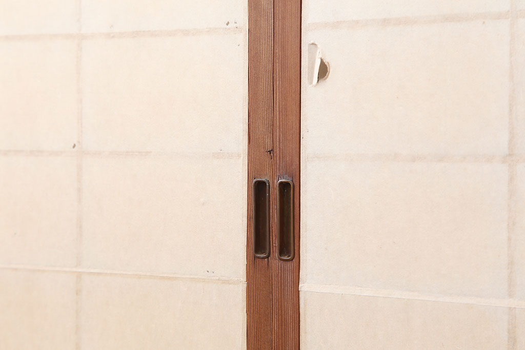 アンティーク建具　シンプルな障子戸4枚セット(引き戸、ガラス戸、建具)(R-037067)