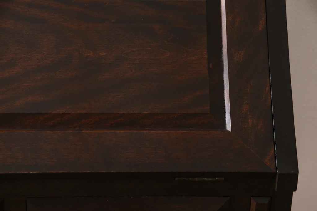 中古　松本民芸家具　上品な雰囲気漂うライティングビューロー(ワークデスク、机、在宅ワーク、在宅用戸棚)(R-053939)