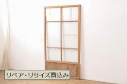 アンティーク建具　最上級　巾着金具　堂々とした佇まいが和の風格漂う総ケヤキ材製富山蔵戸(玄関戸、引き戸)(R-049323)