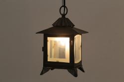 アンティーク照明　昭和初期　和の雰囲気を高める吊り灯籠(灯篭、天井照明、吊り下げ照明)(R-044181)