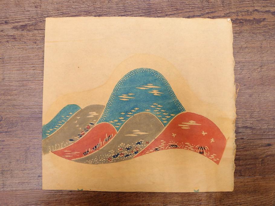 真作　人間国宝　芹沢介　型絵染　様々な匠の創造性に触れられる版画7枚セット(絵画、うちわ絵、益子土瓶図、風景画、野菜、山、植物、諸国民芸、株式会社たくみ、記念品、落款印、ケース付き)(R-079476)