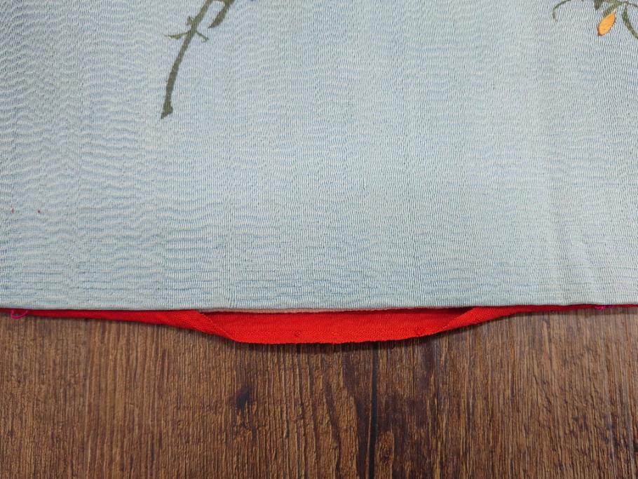 大正～昭和初期　正絹　色々な用途に応じられる掛袱紗4セット(古布、リメイク、金糸、刺繍、花、菊、和柄、扇、松、ツル、カメ、亀、桐、鳳凰、古裂、服紗、フクサ、ふくさ、帛紗、房付き)(R-079479)