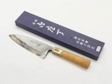 伝統工芸士　堺打刃物　左利き用　全長287mm　出刃包丁(和包丁、庖丁、ナイフ、調理器具、日本製、刃物、共箱付き)(R-079505)