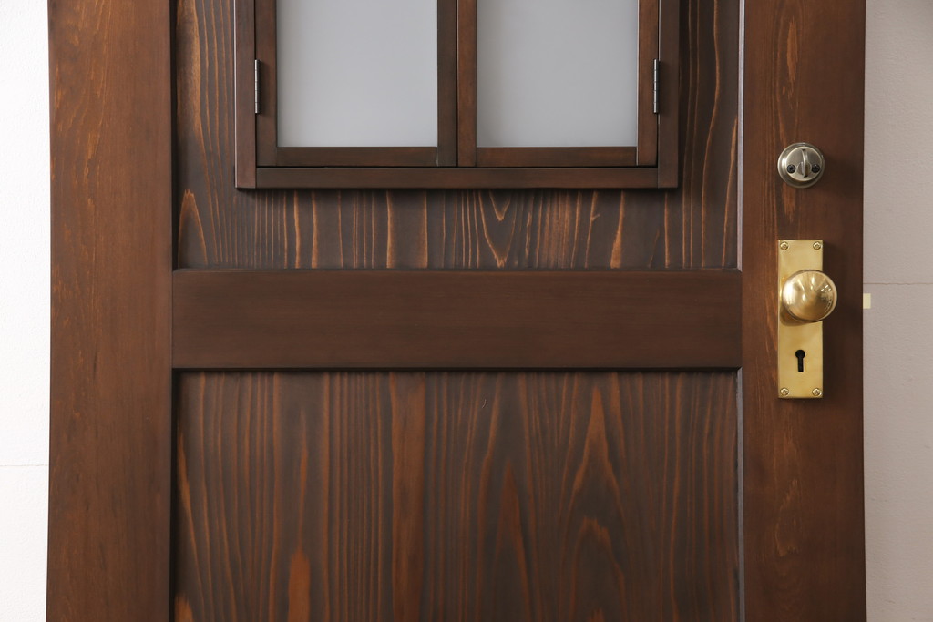 【オーダー注文・受注生産商品】ラフジュ工房オリジナル　小窓付でかわいらしい木製ドア(扉、建具)