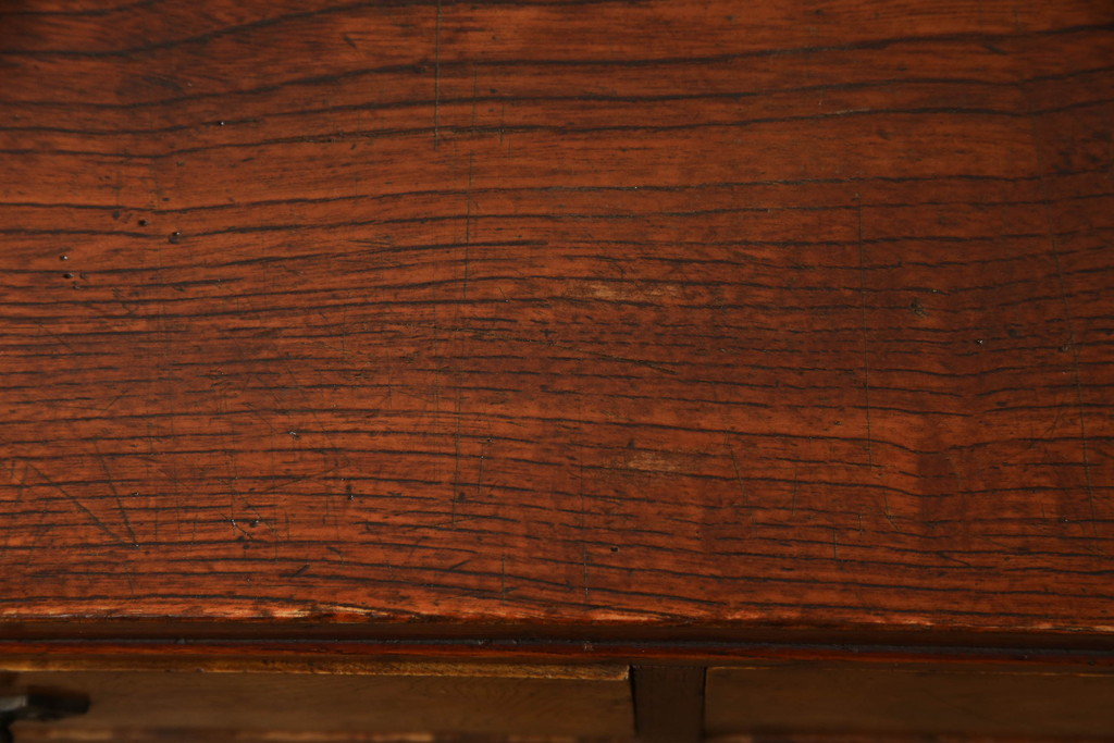 和製アンティーク　大正ロマン　透かし彫りのかわいい小振りな文机(ローテーブル、座机、デスク、在宅用、在宅ワーク用)(R-064146)