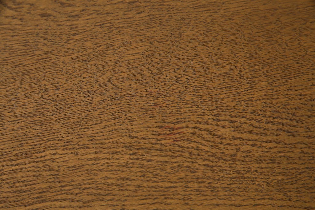 アンティーク家具　昭和中期　ナラ材　ナチュラルテイストにもぴったりな温もり溢れる片袖デスク(机、在宅ワーク、在宅用作業台)(2)
