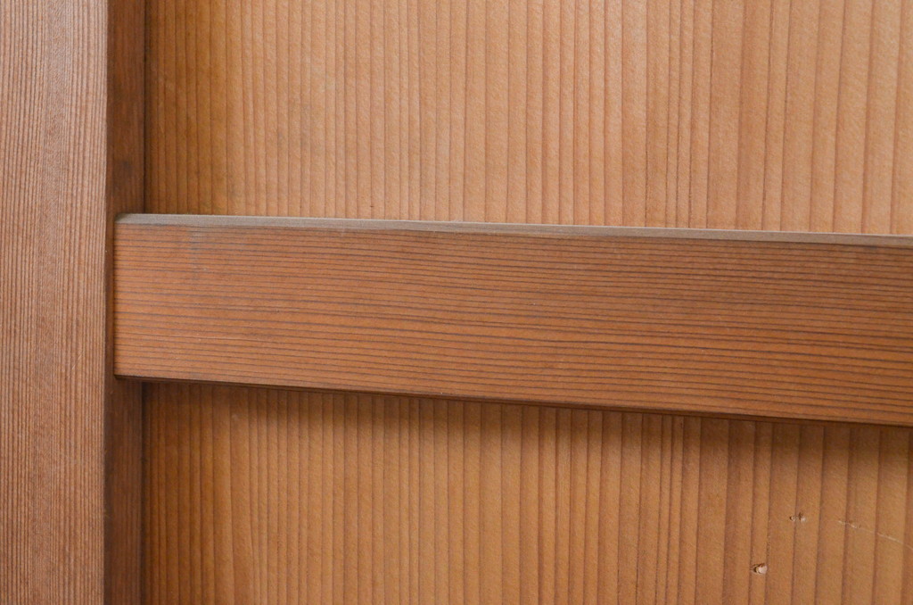 アンティーク建具　杉材　一枚板　どこか懐かしい雰囲気漂う引き戸1枚(板戸)(R-071629)