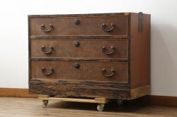 中古　DREXEL HERITAGE(ドレクセルヘリテイジ)　Cameo Classics(キャメオクラシックス)　ハーフムーン(半月型)　美しい曲線デザインに目を奪われるキャビネット(ホールチェスト、サイドボード、サイドキャビネット、飾り棚、ショーケース、収納棚、戸棚、半円型)(R-065197)