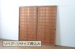 アンティーク建具　落ち着いた和の空間を演出する格子蔵戸1枚(引き戸、玄関戸、格子戸)(R-080230)