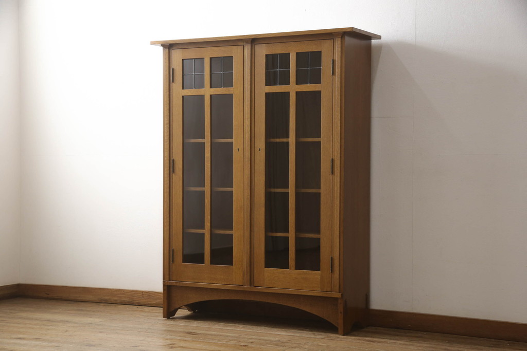 アメリカヴィンテージ　Stickley(スティックレー、スティックレイ)　ナチュラルテイストの空間づくりにおすすめのキャビネット(ブックケース、本箱、収納棚、戸棚、ビンテージ)(R-065391)