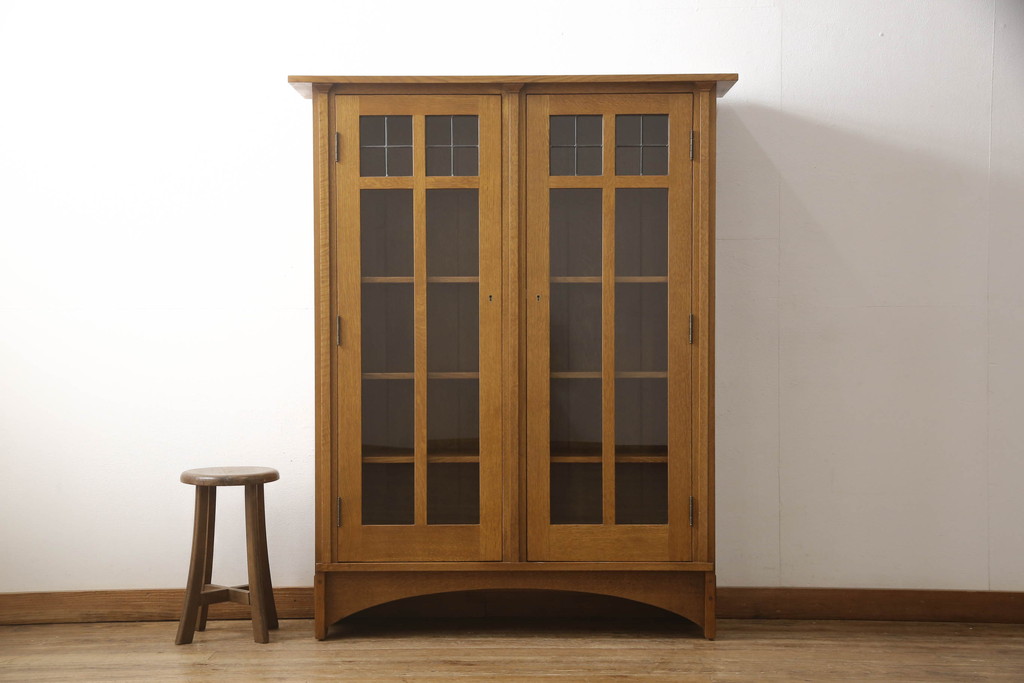 アメリカヴィンテージ　Stickley(スティックレー、スティックレイ)　ナチュラルテイストの空間づくりにおすすめのキャビネット(ブックケース、本箱、収納棚、戸棚、ビンテージ)(R-065391)