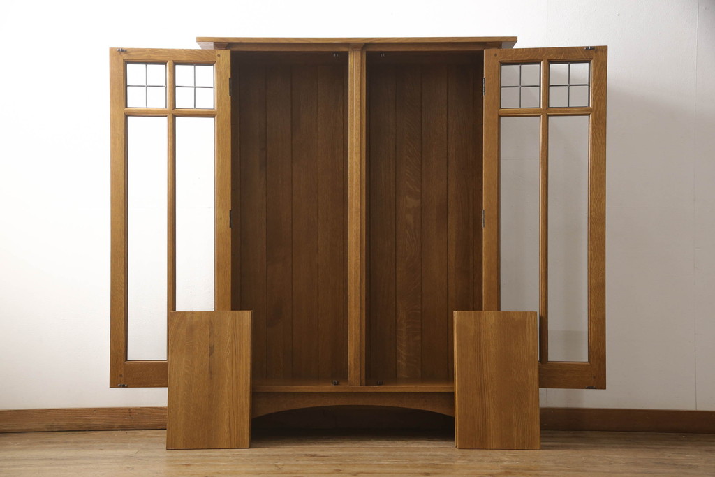 アメリカヴィンテージ　Stickley(スティックレー、スティックレイ)　ナチュラルテイストの空間づくりにおすすめのキャビネット(ブックケース、本箱、収納棚、戸棚、ビンテージ)(R-065391)