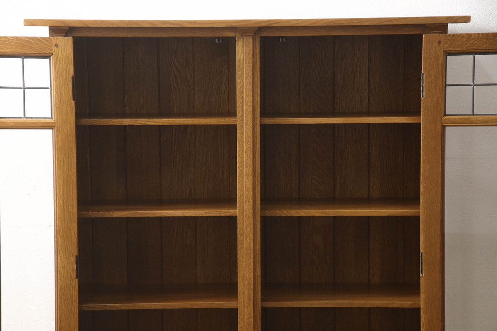 アメリカヴィンテージ　Stickley(スティックレー、スティックレイ)　ナチュラルテイストの空間づくりにおすすめのキャビネット(ブックケース、本箱、収納棚、戸棚、ビンテージ)(R-065391)