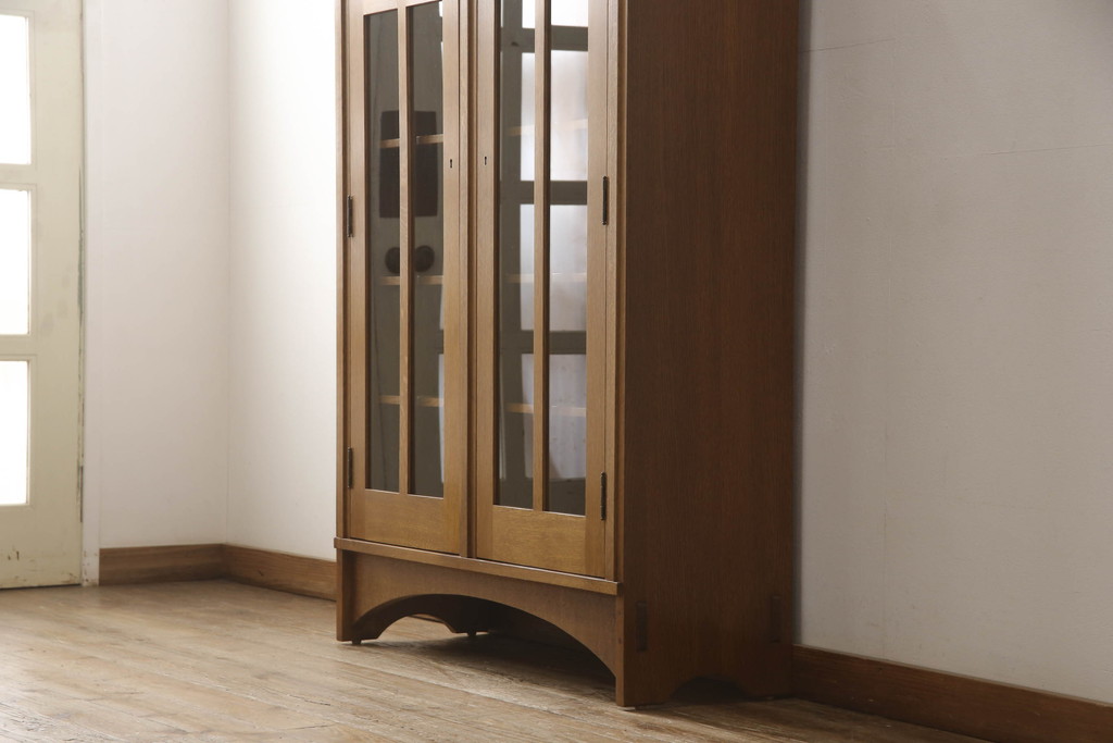 アメリカヴィンテージ　Stickley(スティックレー、スティックレイ)　ナチュラルテイストの空間づくりにおすすめのキャビネット(ブックケース、本箱、収納棚、戸棚、ビンテージ)(R-065391)