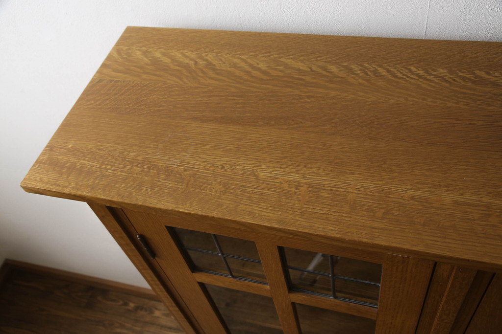 アメリカヴィンテージ　Stickley(スティックレー、スティックレイ)　ナチュラルテイストの空間づくりにおすすめのキャビネット(ブックケース、本箱、収納棚、戸棚、ビンテージ)(R-065391)