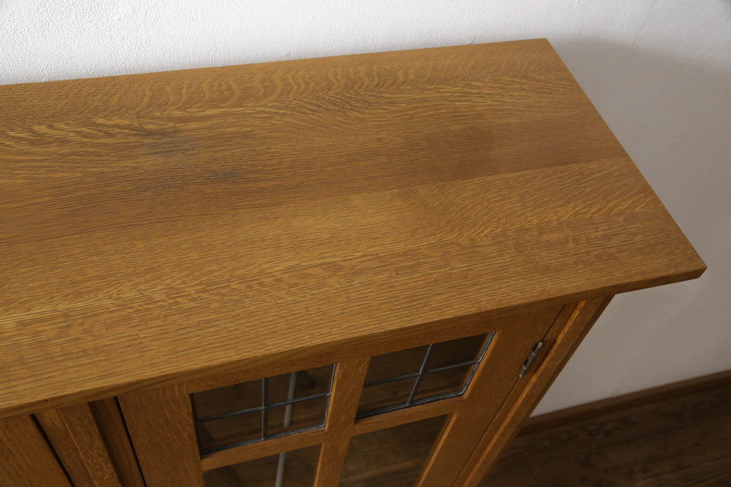 アメリカヴィンテージ　Stickley(スティックレー、スティックレイ)　ナチュラルテイストの空間づくりにおすすめのキャビネット(ブックケース、本箱、収納棚、戸棚、ビンテージ)(R-065391)