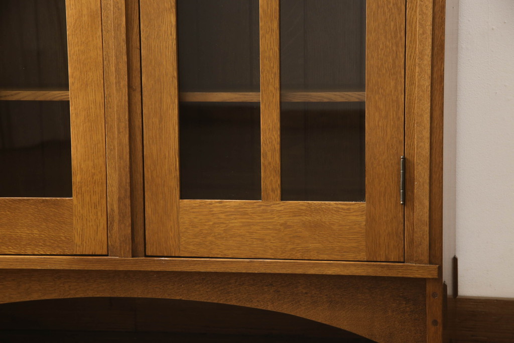 アメリカヴィンテージ　Stickley(スティックレー、スティックレイ)　ナチュラルテイストの空間づくりにおすすめのキャビネット(ブックケース、本箱、収納棚、戸棚、ビンテージ)(R-065391)