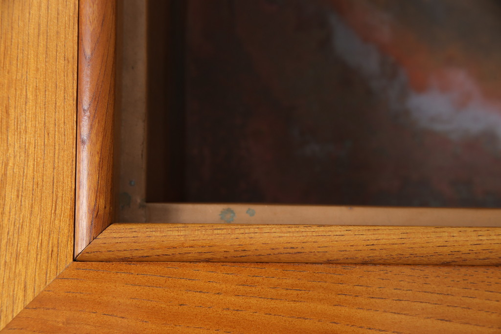 中古　美品　総ケヤキ材(欅)　美しい杢目が上質な和の雰囲気を高める関西火鉢(囲炉裏、座卓、テーブル)(R-053973)