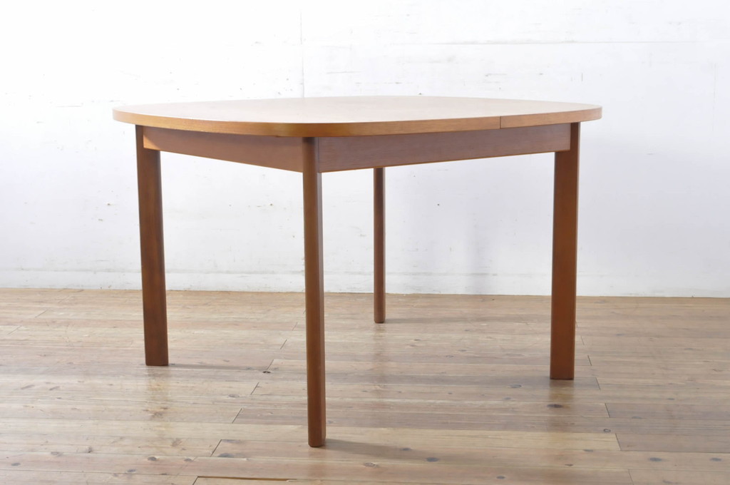 イギリスビンテージ　G-PLAN(ジープラン)　木の温もり溢れるダイニングテーブル(4人掛け、6人掛け、エクステンションテーブル、拡張式テーブル、食卓、ヴィンテージ、英国、北欧)(R-065816)