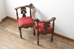 中古　美品　DREXEL HERITAGE(ドレクセルヘリテイジ)　 Upholstery(アップホルスタリー)　エレガントな佇まいのラウンジチェア(一人掛けソファ、1P、アームソファ)(定価約59万円)(R-052094)