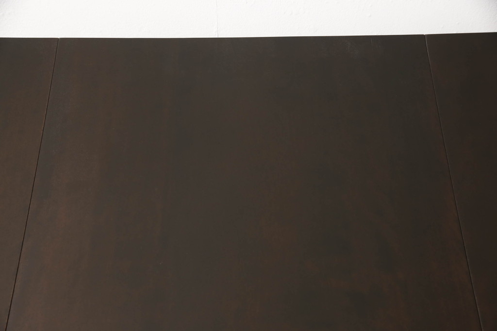 和製ビンテージ　松本民芸家具　M型バタフイ卓(角)　シックな色合いと凝った脚のデザインが魅力的なバタフライテーブル(エクステンションテーブル、ダイニングテーブル、4人掛け、2人掛け、4P、2P、ヴィンテージ)(定価約26万円)(R-062984)