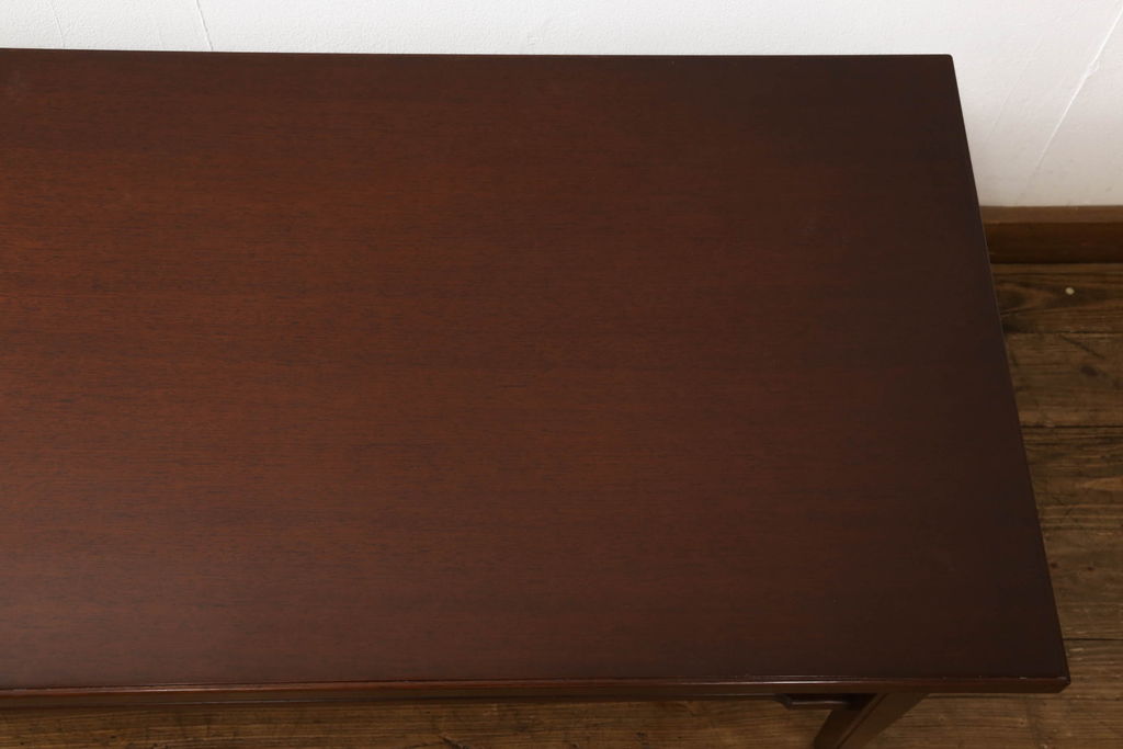 中古　美品　神戸洋家具　メープル不二屋　ガラス天板付き　シックで落ち着いた雰囲気ただようセンターテーブル(ローテーブル)(R-058832)