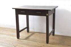 デンマークビンテージ　チーク材　シンプルなデザインが取り入れやすいダイニングテーブル(エクステンションテーブル、ドローリーフテーブル、食卓、ヴィンテージ、北欧)(R-052629)