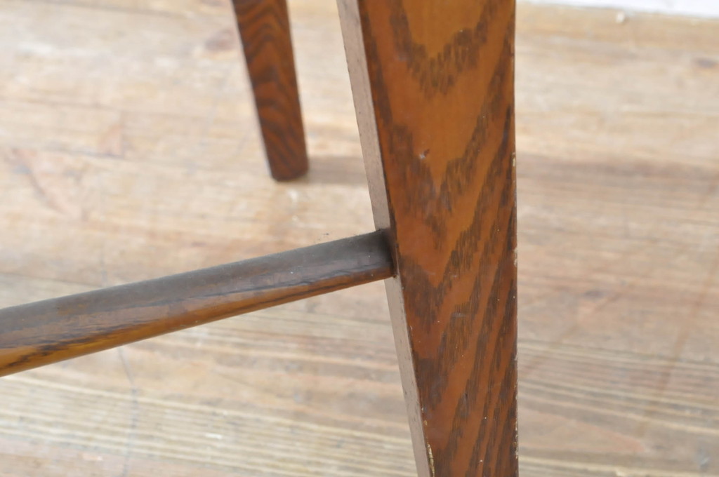 和製アンティーク　タモ材　モダンインテリアにおすすめのダイニングチェア4脚セット(椅子、イス)(R-065192)