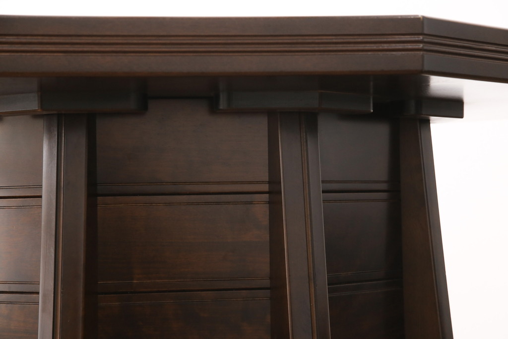 激レア品!　中古　美品　星野民芸(星野民藝)　桜材　個性的なデザインが存在感を放つ八角炉(ダイニングテーブル、囲炉裏)(R-055093)