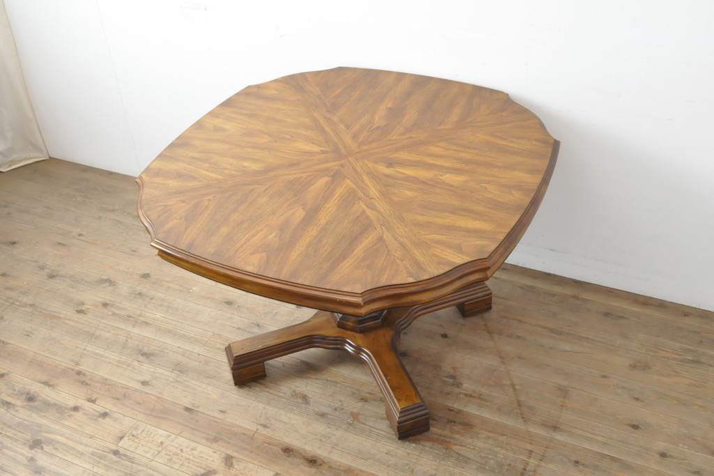 中古　美品　DREXEL HERITAGE(ドレクセルヘリテイジ)　Grand Villa(グランドヴィラ)　ダイニングテーブル(定価約60万円)(2人掛け、4人掛け)(R-055546)