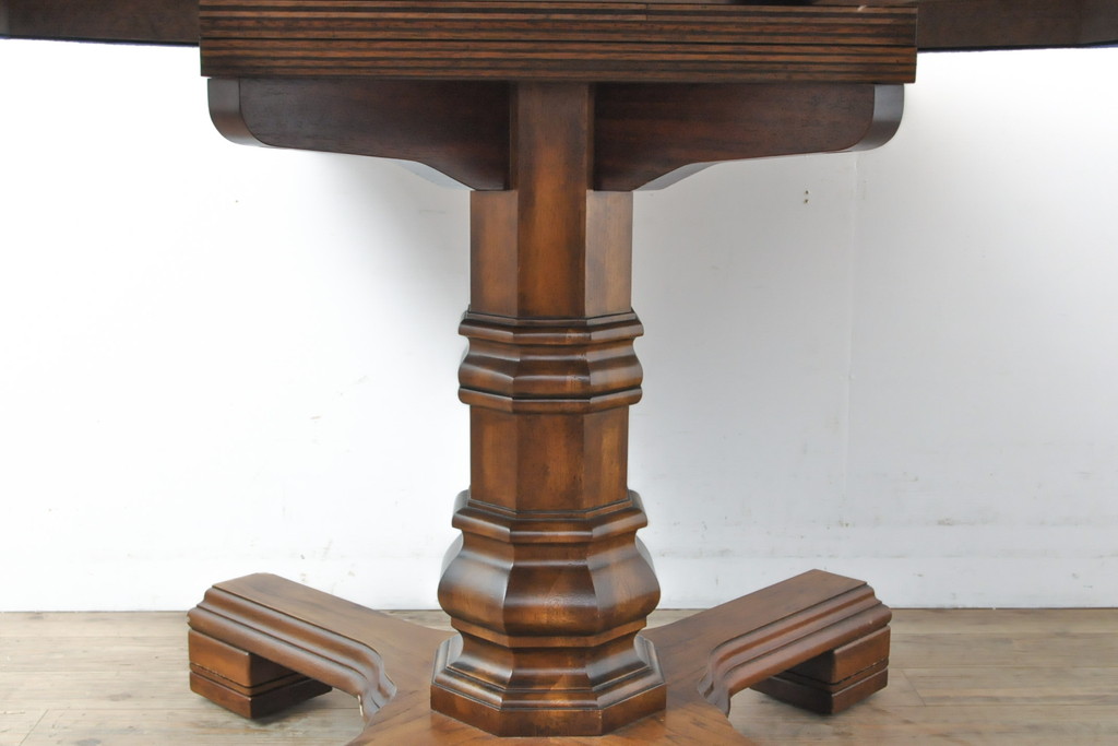 中古　美品　DREXEL HERITAGE(ドレクセルヘリテイジ)　Grand Villa(グランドヴィラ)　ダイニングテーブル(定価約60万円)(2人掛け、4人掛け)(R-055546)