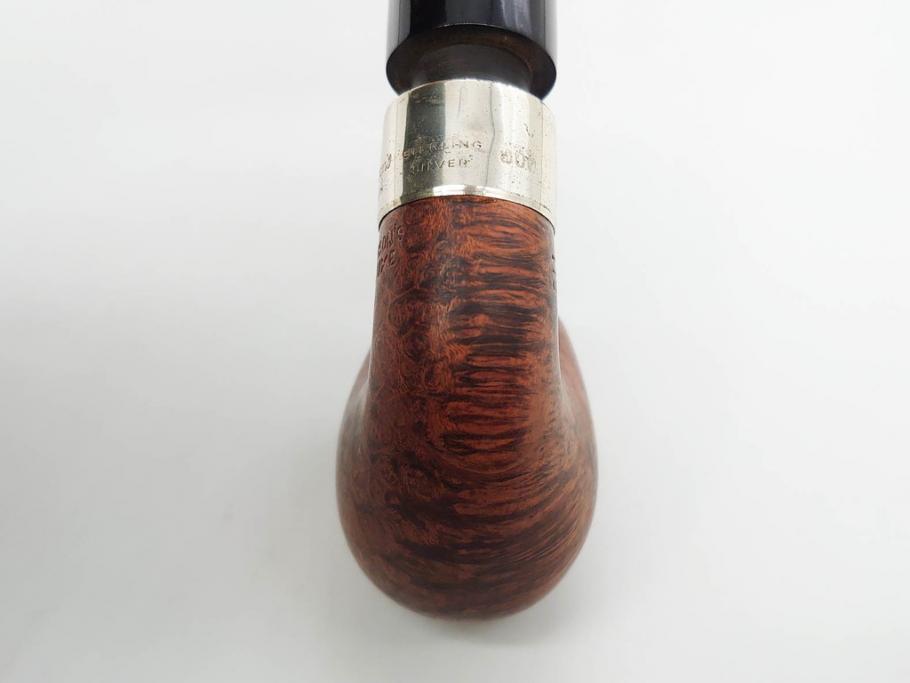 アイルランド　PETERSON’S(ピーターソン)　STERLING SILVER(スターリング シルバー)/デンマーク　BARI(バリ)　素材を生かしたデザインが持ち味のパイプ煙草4点セット(タバコ、木製、 喫煙具、煙草、煙管、キセル、箱付き、袋付き、北欧)(R-079513)