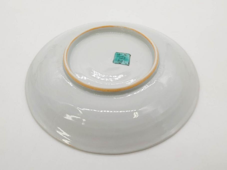 正木春蔵　九谷焼　色絵　染付　上品な花のデザインが魅力のカップ&ソーサー5客セット(金彩、フラワー、植物、C&S、碗皿、洋食器、裏印)(R-079516)