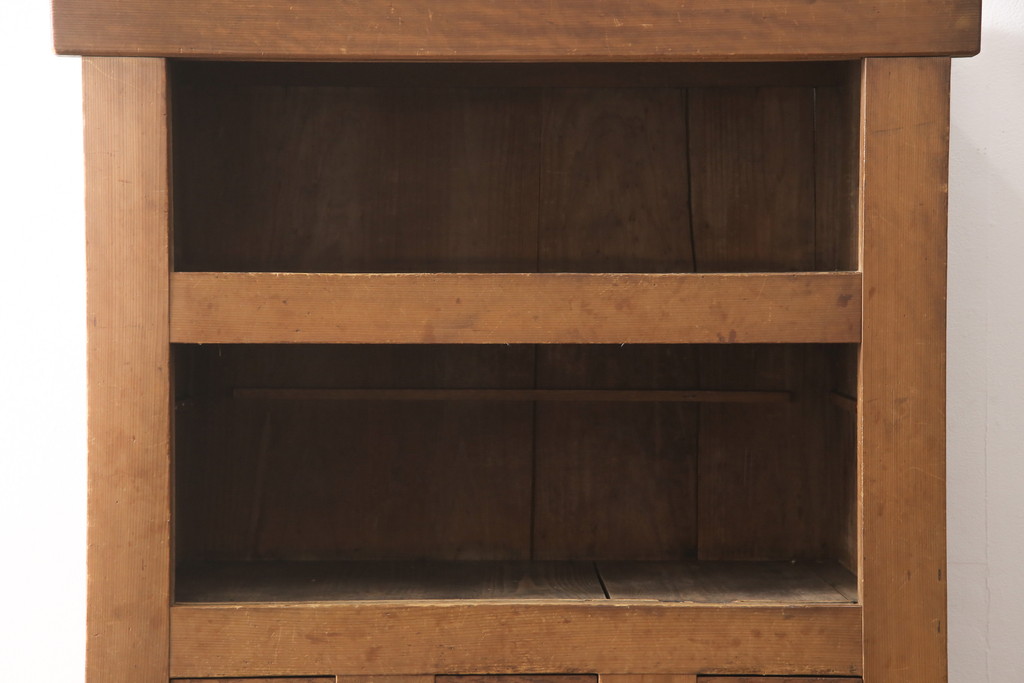 和製アンティーク　古い時代の味わいがお楽しみいただける三尺水屋箪笥サイドボード(収納棚、戸棚、キャビネット、食器棚)(R-055419)