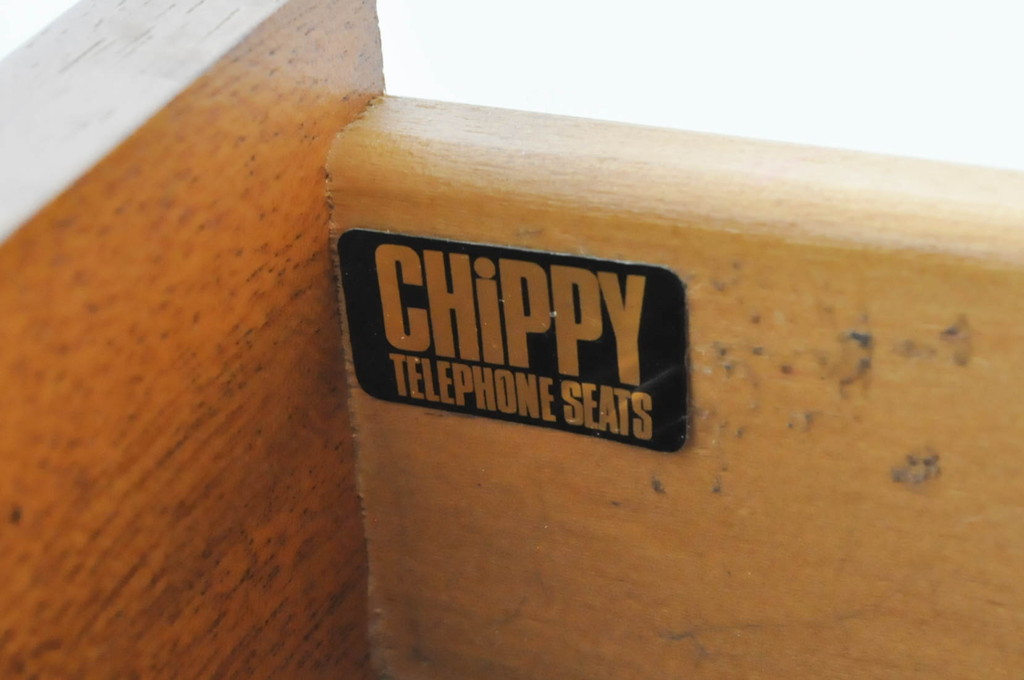 イギリスビンテージ　CHiPPY TELEPHONE SEATS　北欧スタイルのお部屋におすすめ!!チーク材とバーチ材製のテレフォンベンチ(テレフォンチェア、サイドキャビネット、サイドテーブル、スツール、電話台、ナイトテーブル、ヴィンテージ、英国)(R-065834)