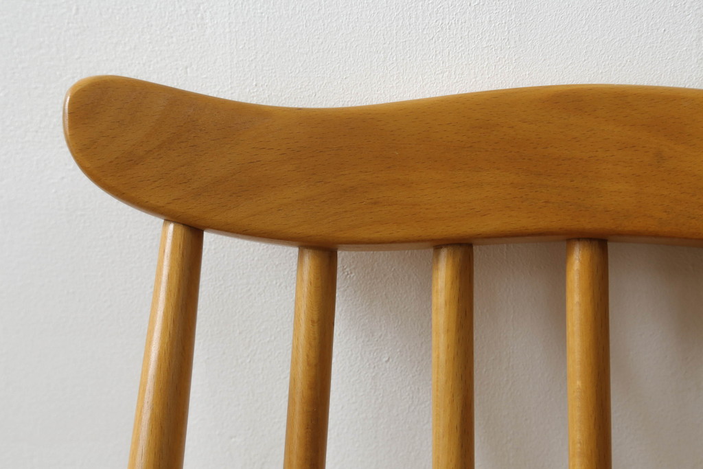 イギリスビンテージ　ERCOL(アーコール)　ゴールドスミス　北欧テイストのお部屋におすすめ!!洗練された佇まいが魅力的なチェア (ダイニングチェア、椅子、イス、板座チェア、ヴィンテージ)(R-062205)