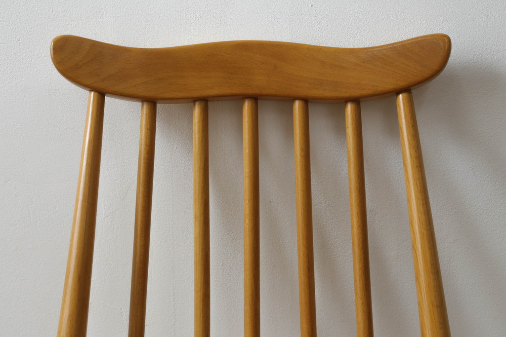 イギリスビンテージ　ERCOL(アーコール)　ゴールドスミス　北欧テイストのお部屋におすすめ!!洗練された佇まいが魅力的なチェア (ダイニングチェア、椅子、イス、板座チェア、ヴィンテージ)(R-062205)