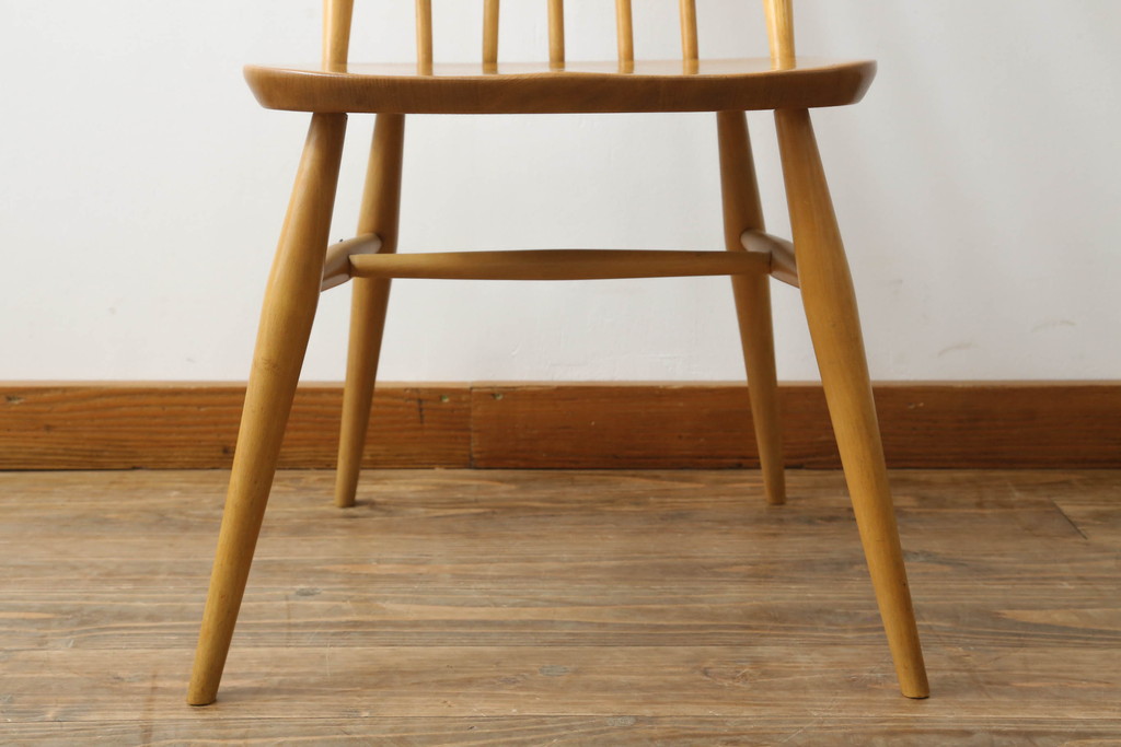 イギリスビンテージ　ERCOL(アーコール)　ゴールドスミス　北欧テイストのお部屋におすすめ!!洗練された佇まいが魅力的なチェア (ダイニングチェア、椅子、イス、板座チェア、ヴィンテージ)(R-062205)