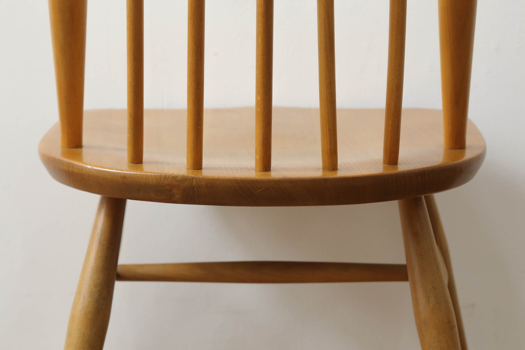 イギリスビンテージ　ERCOL(アーコール)　ゴールドスミス　北欧テイストのお部屋におすすめ!!洗練された佇まいが魅力的なチェア (ダイニングチェア、椅子、イス、板座チェア、ヴィンテージ)(R-062205)
